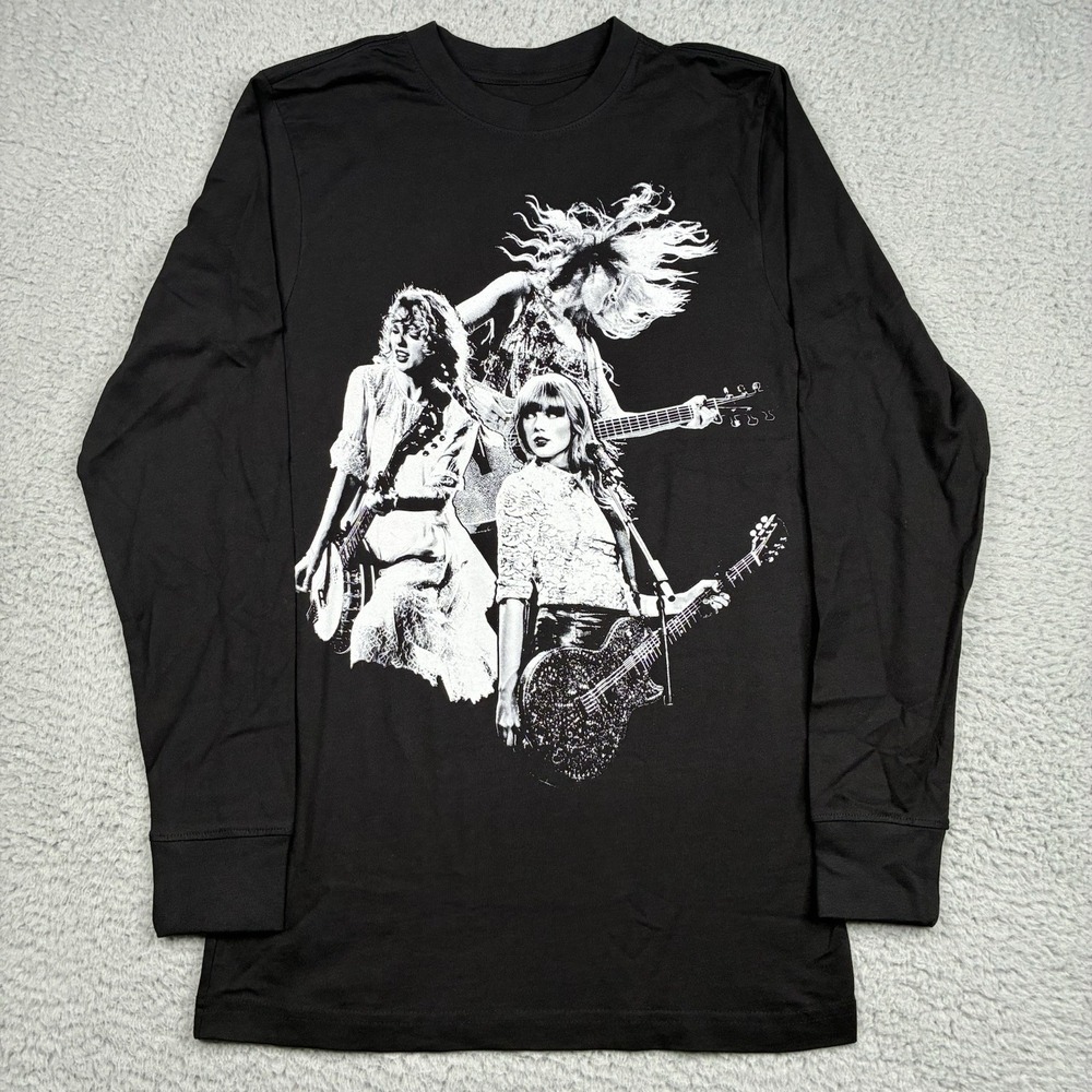 Taylor Swift Eras Tour 2023 Long Sleeve T-Shirt Men's Small Black